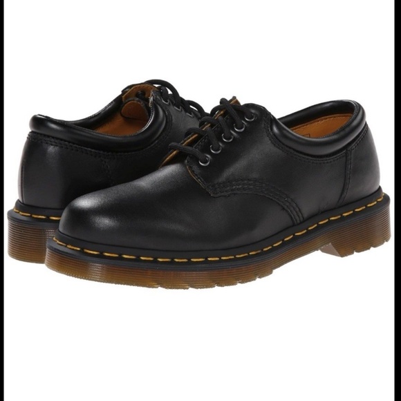 Dr. Martens Black Leather Oxford Shoes lace up 8053 Napa women’s 8 men’s 7